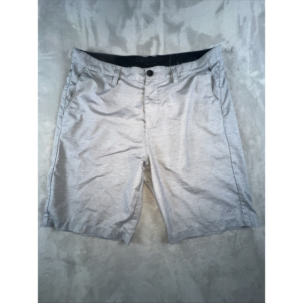 Billabong Submersibles Shorts Mens 34 Gray Hybrid Chino Flat Front Beach Stretch